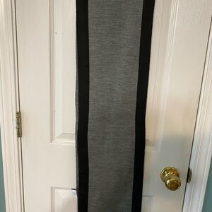 Calvin Klein Black and Gray Ribbed Knit Scarf